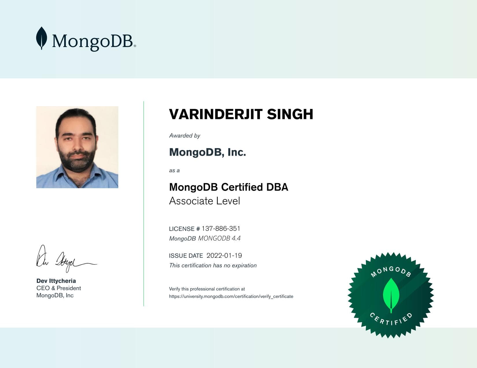 Certificate for 137886351