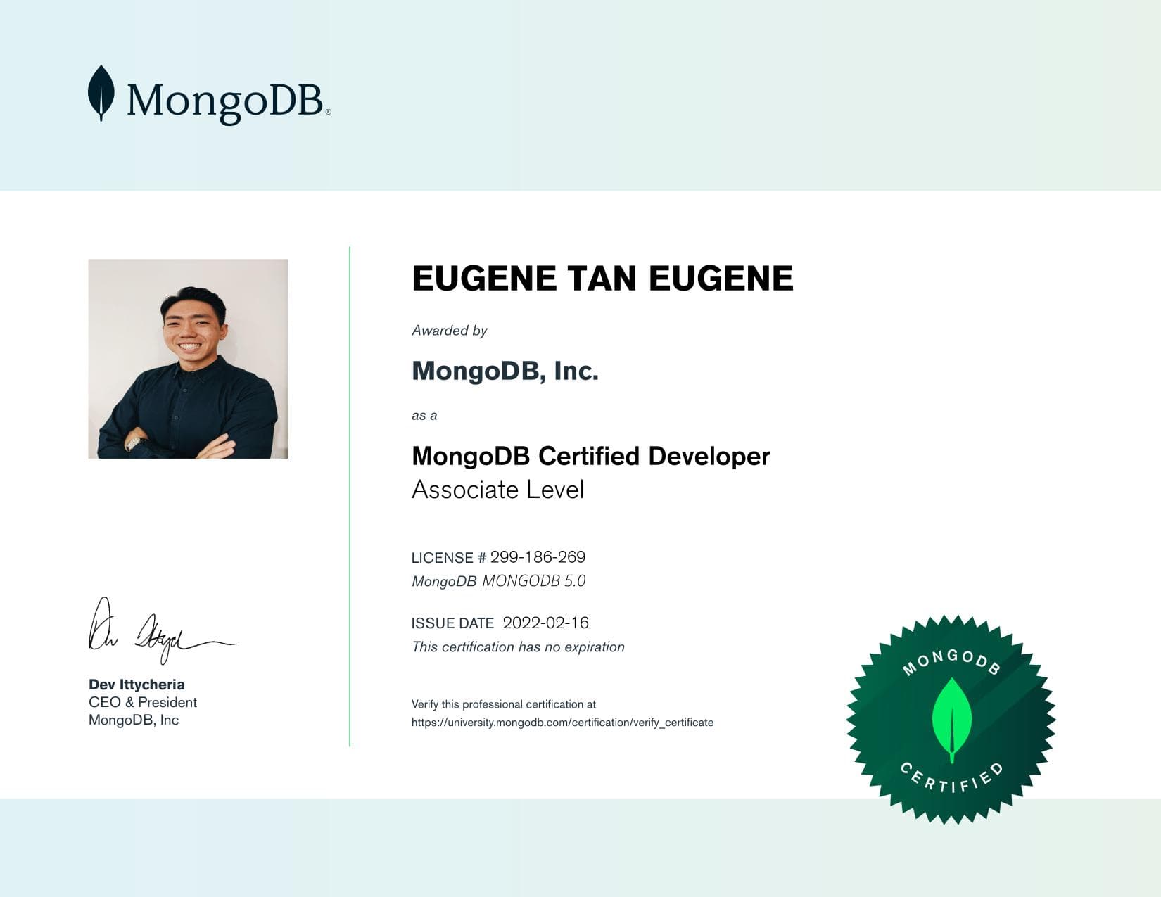 Certificate for 299186269