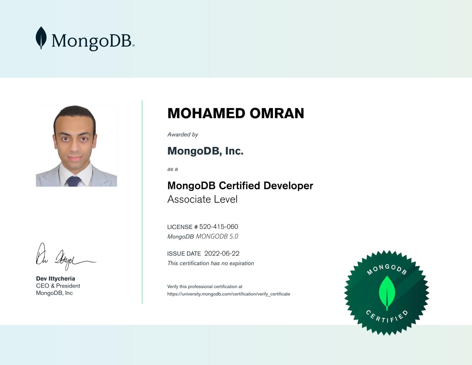 Certificate for 520415060