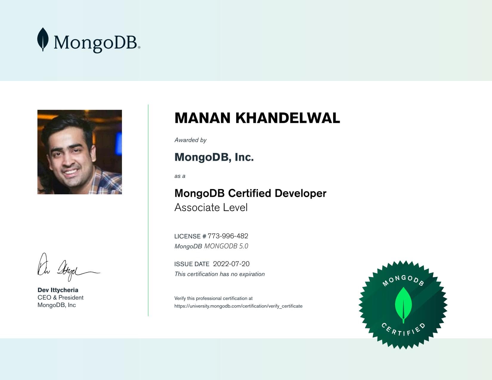 Certificate for 773996482