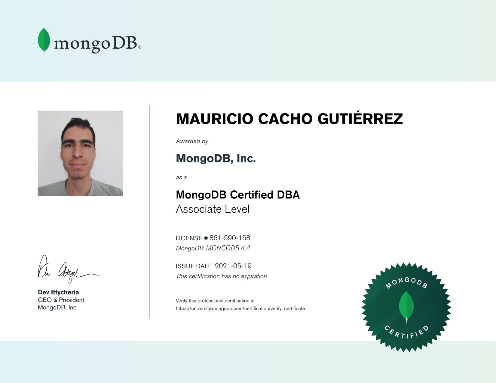 Certificate for 861590158