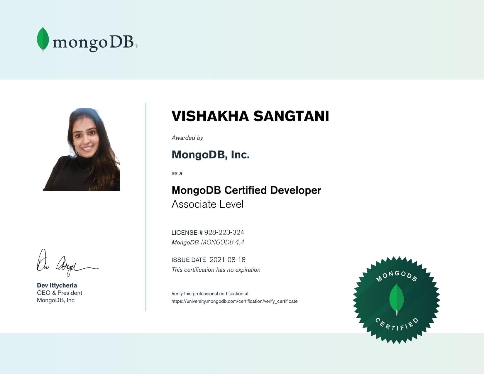 Certificate for 928223324