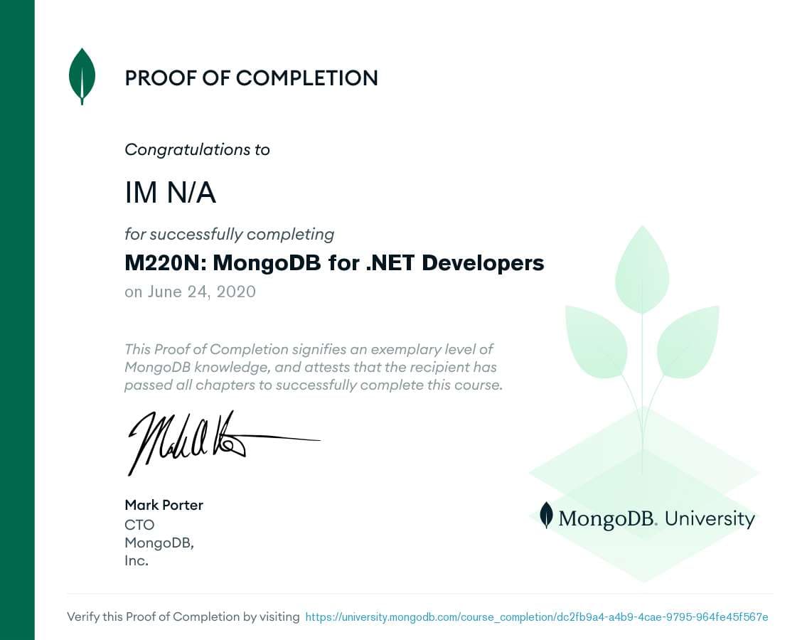 Certificate for dc2fb9a4-a4b9-4cae-9795-964fe45f567e