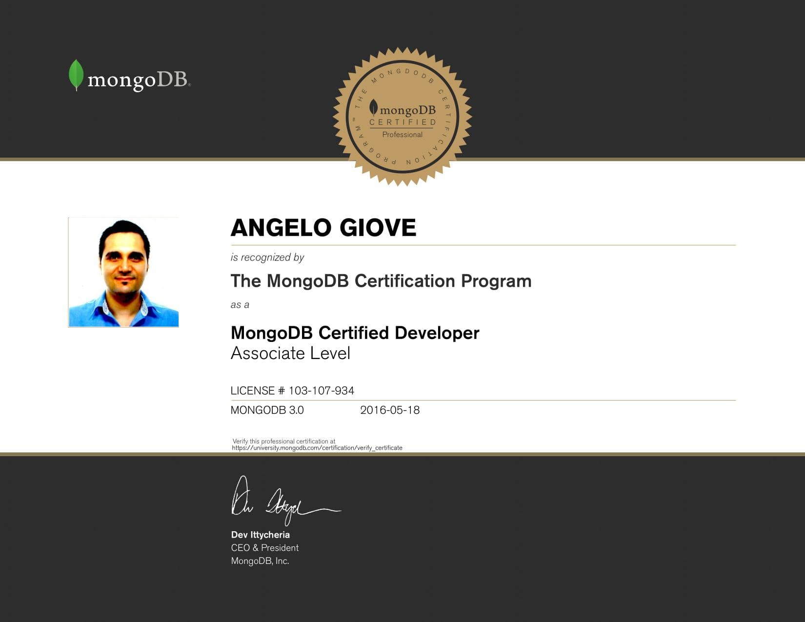 Certificate for 103107934
