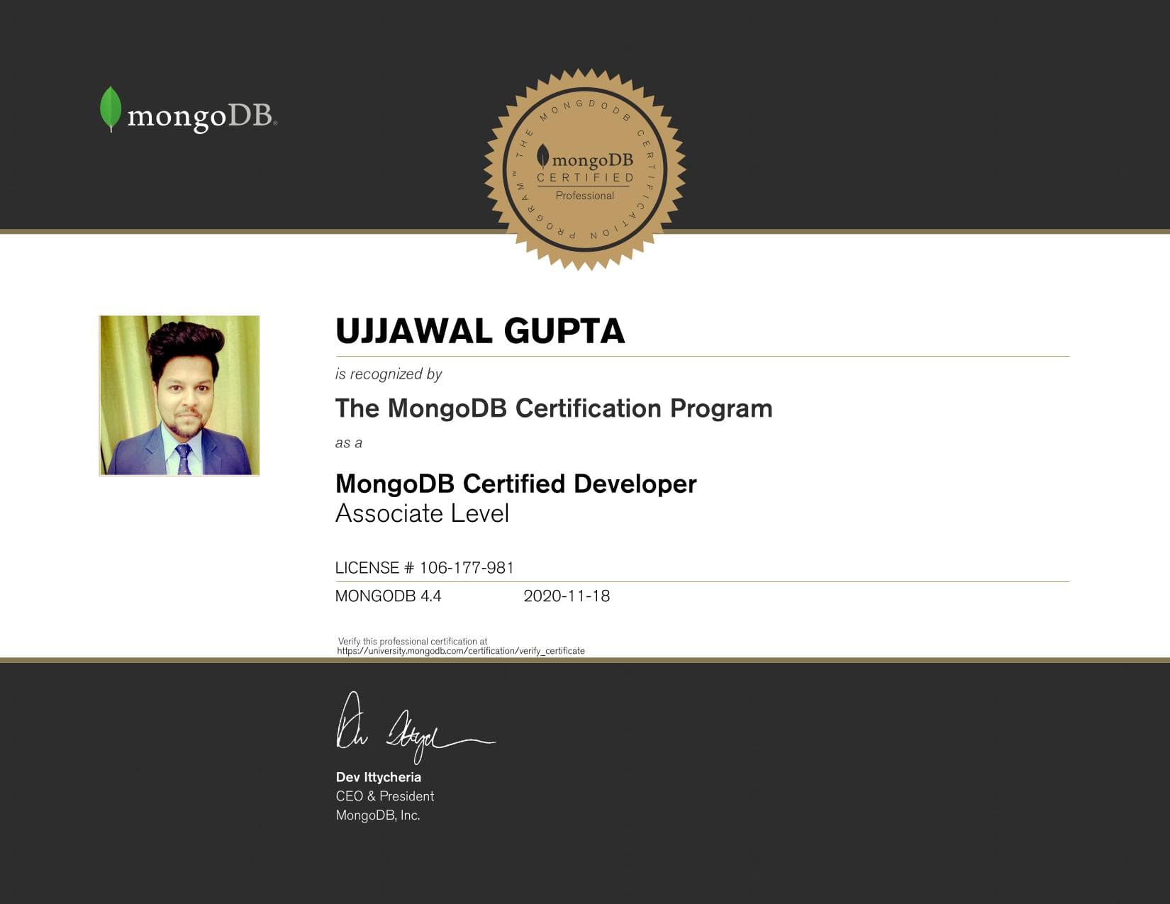 Certificate for 106177981