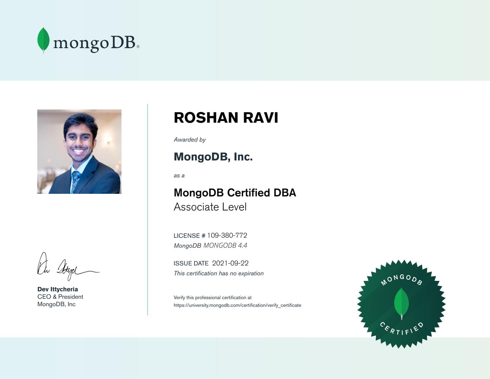 Certificate for 109380772