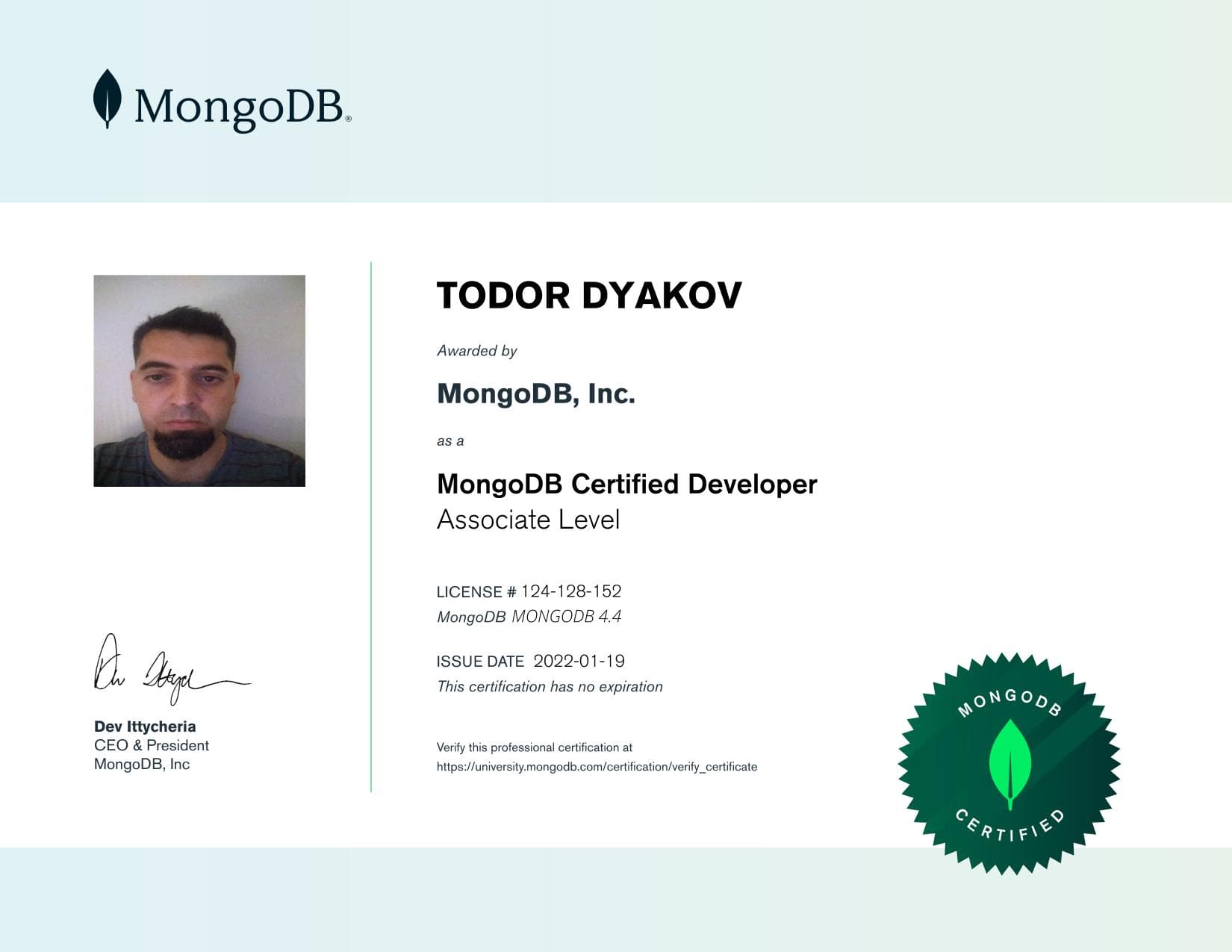 Certificate for 124128152
