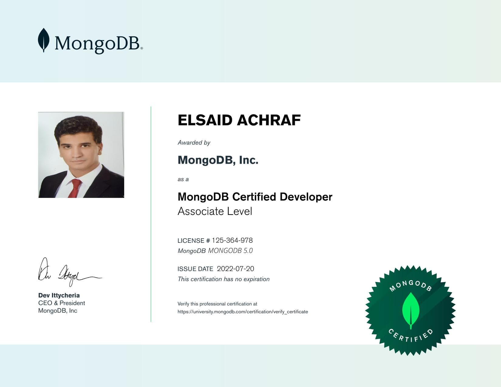 Certificate for 125364978