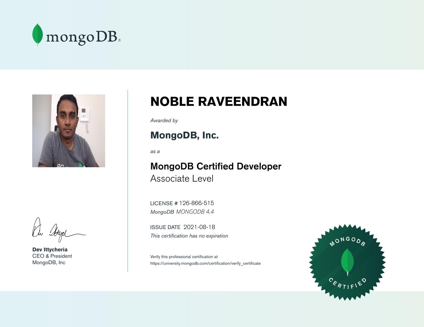 Certificate for 126866515
