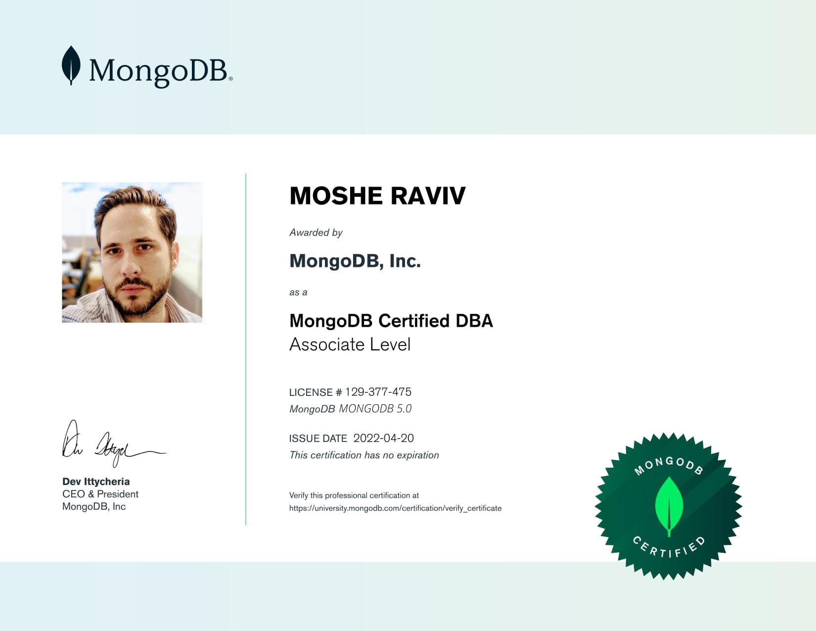 Certificate for 129377475