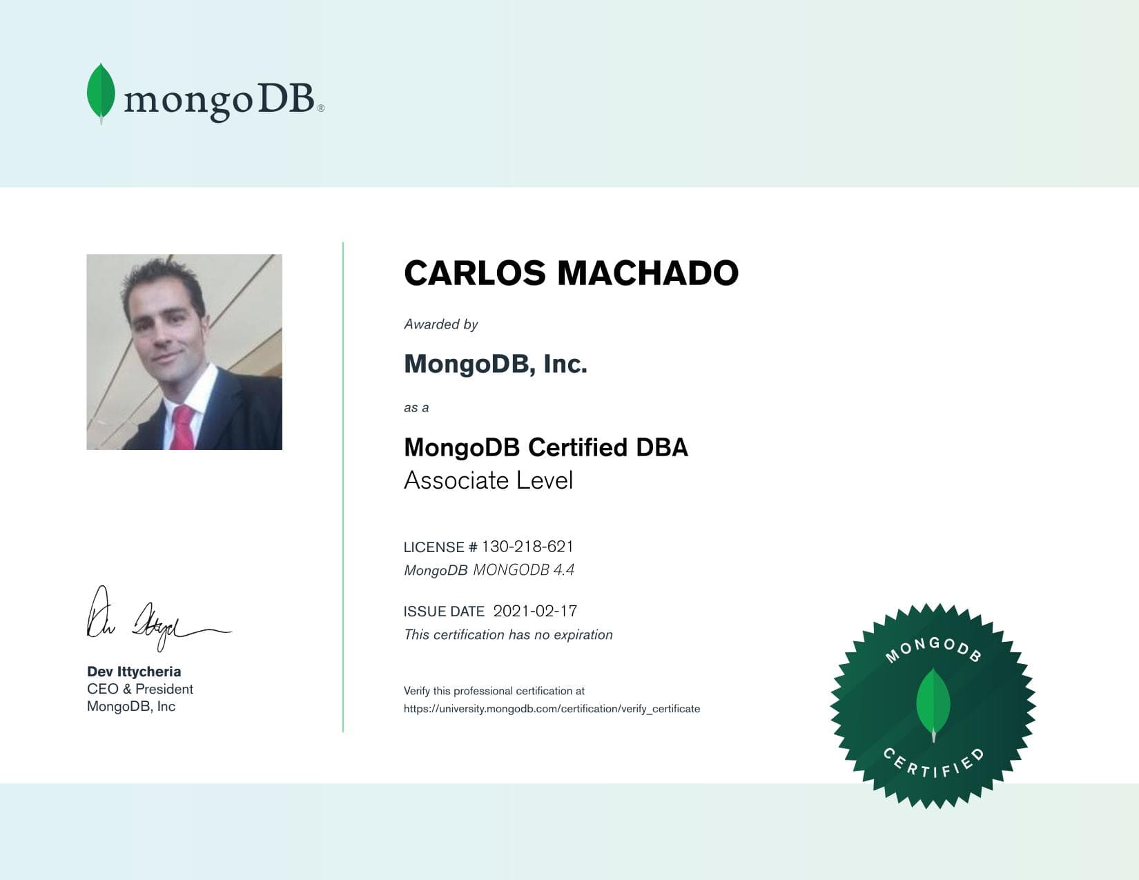 Certificate for 130218621