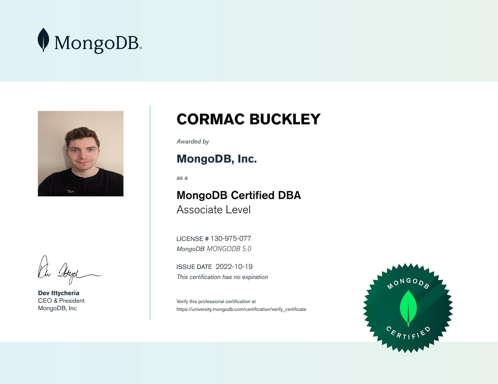 Certificate for 130975077