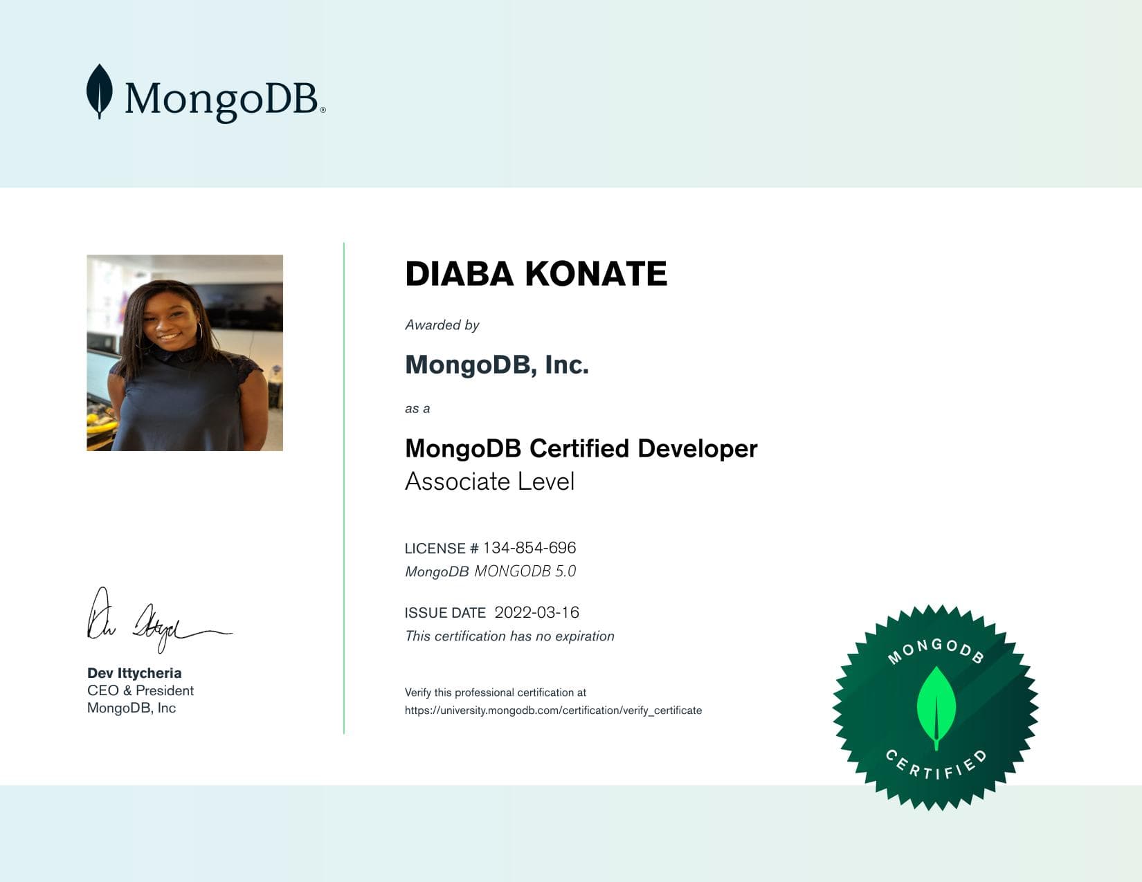 Certificate for 134854696