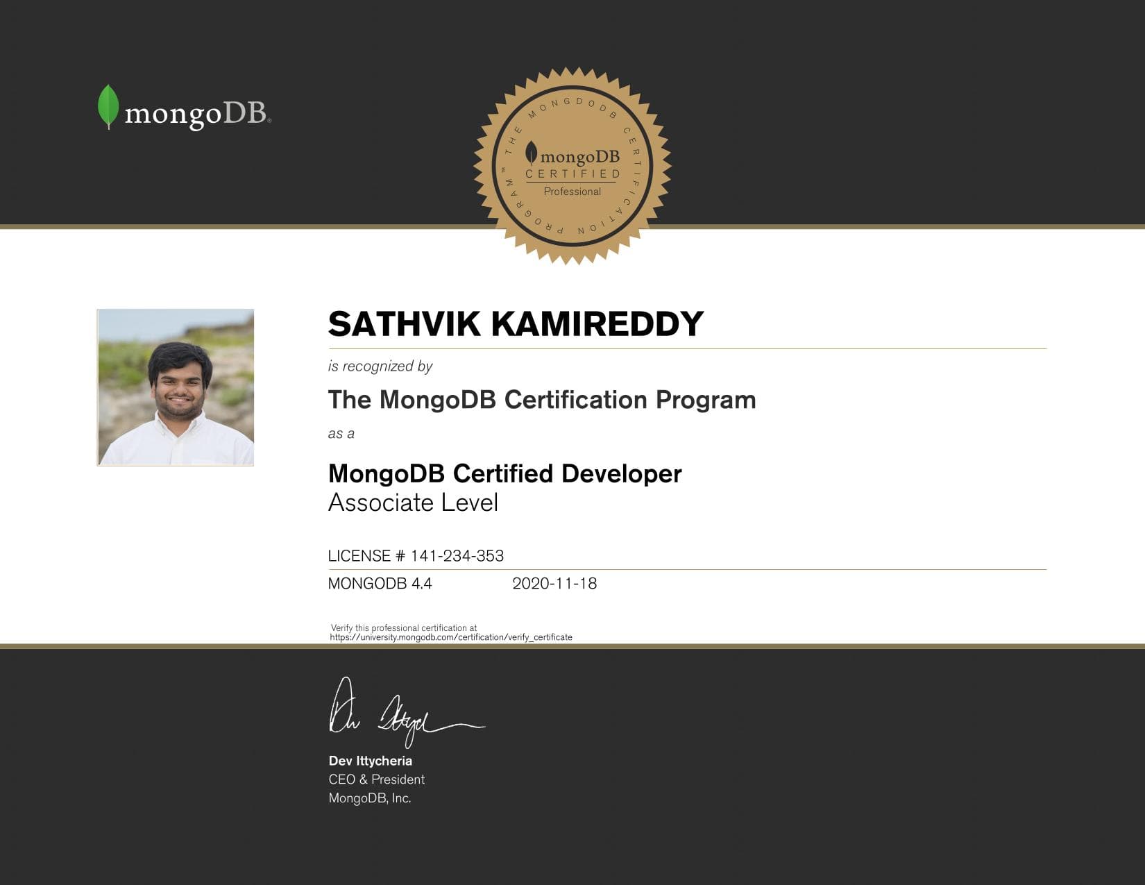 Certificate for 141234353
