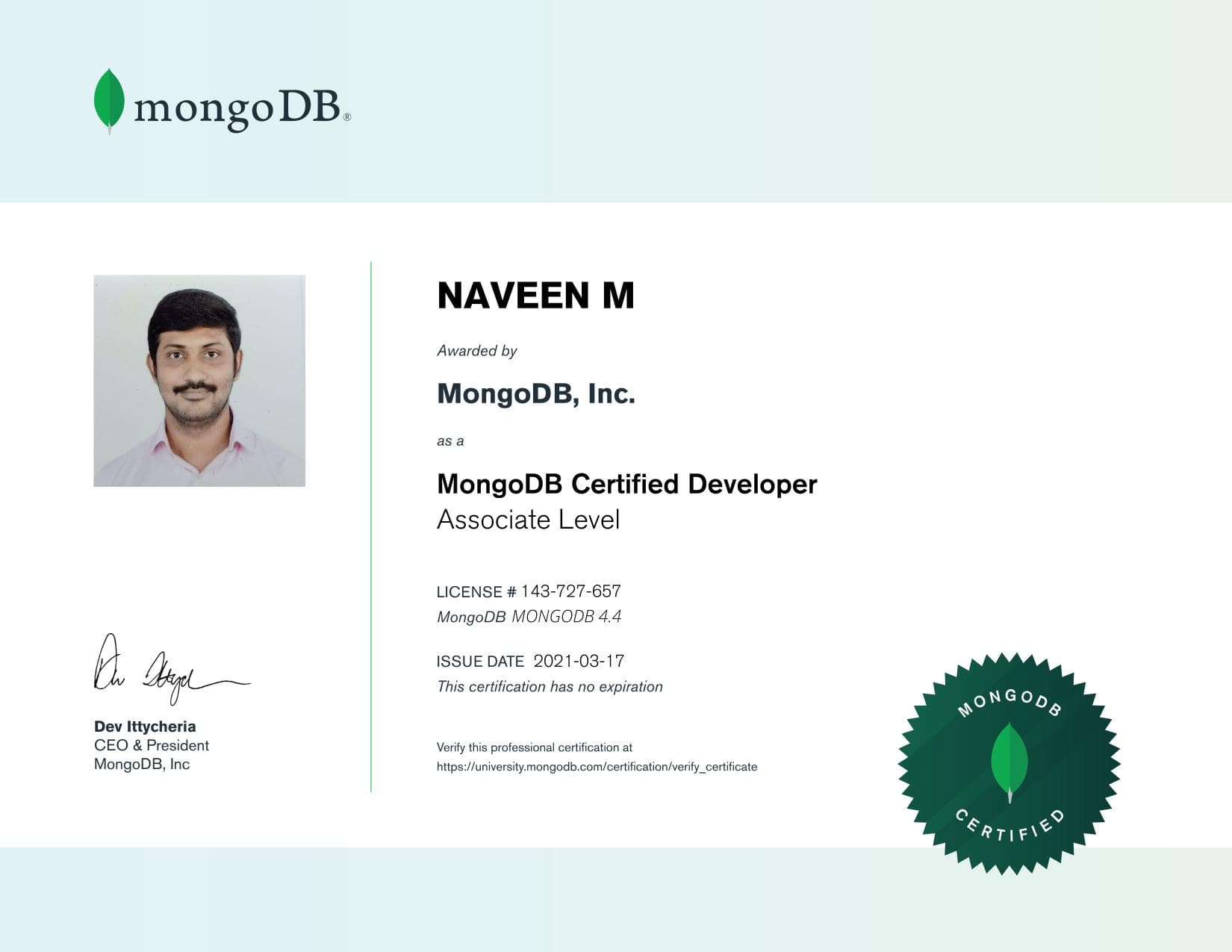 Certificate for 143727657