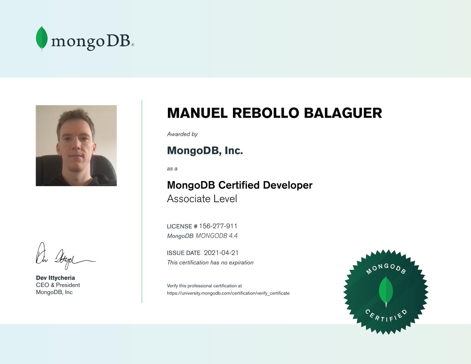 Certificate for 156277911