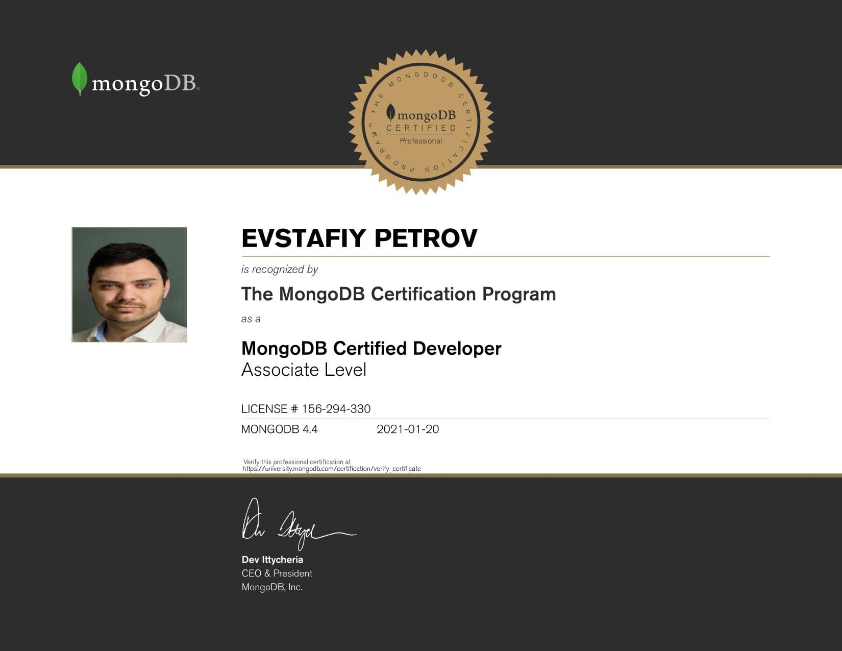 Certificate for 156294330