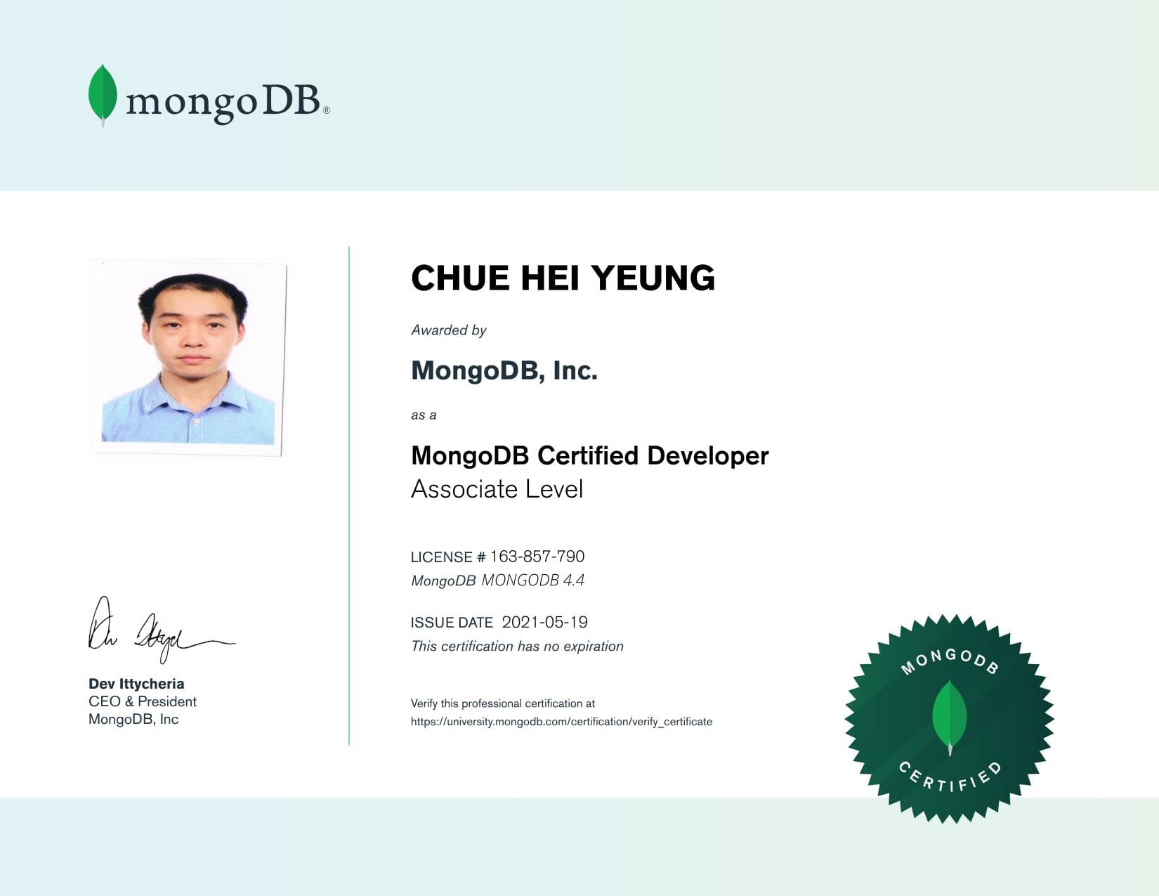 Certificate for 163857790