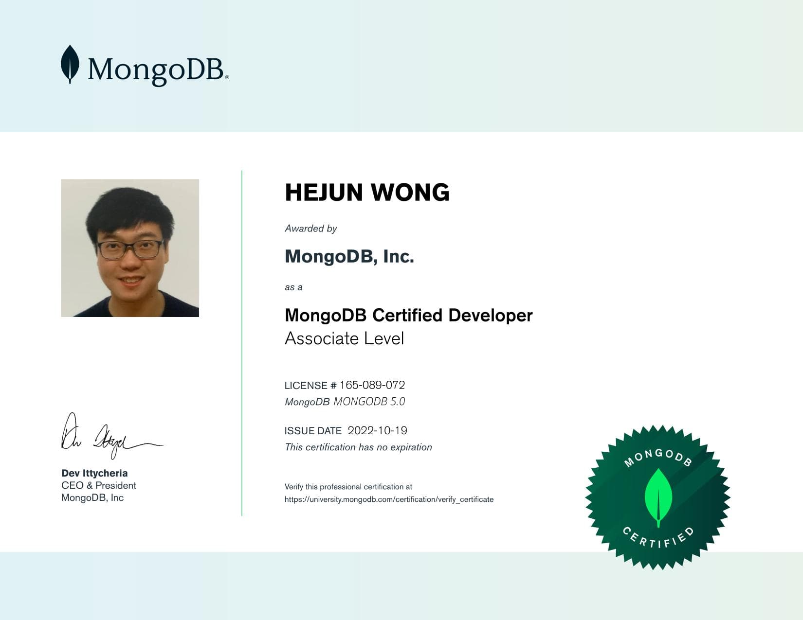 Certificate for 165089072