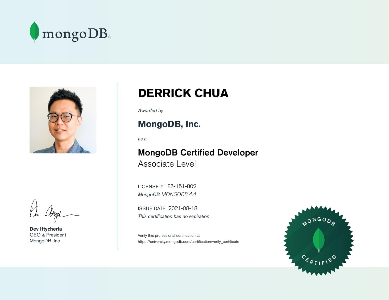 Certificate for 185151802