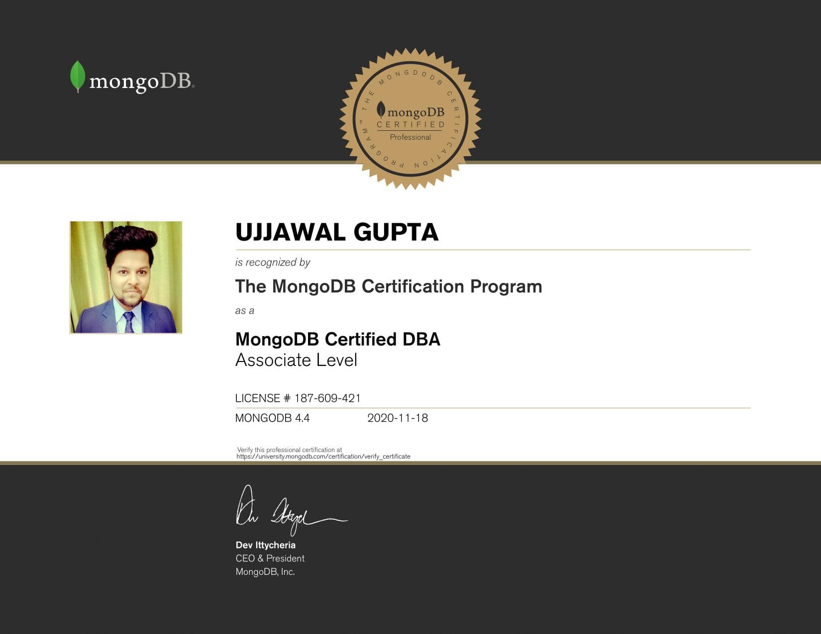 Certificate for 187609421