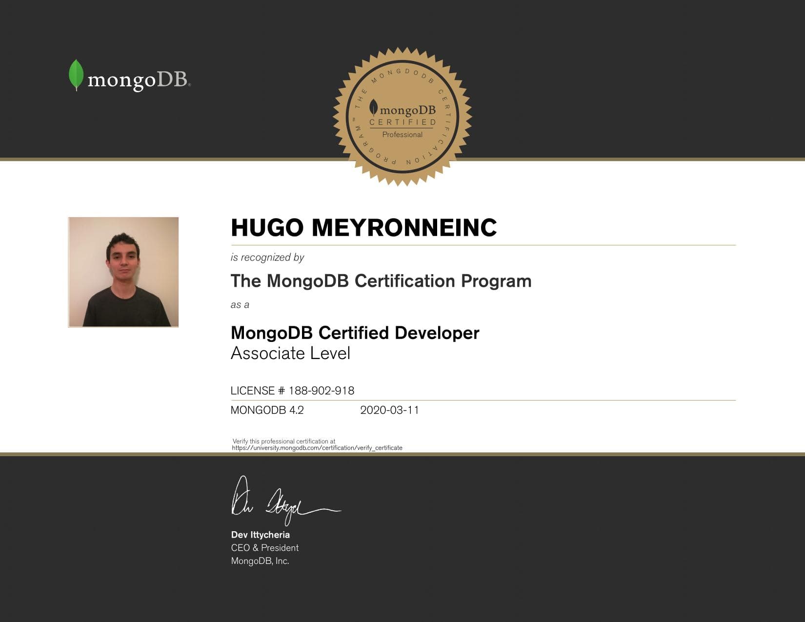 Certificate for 188902918