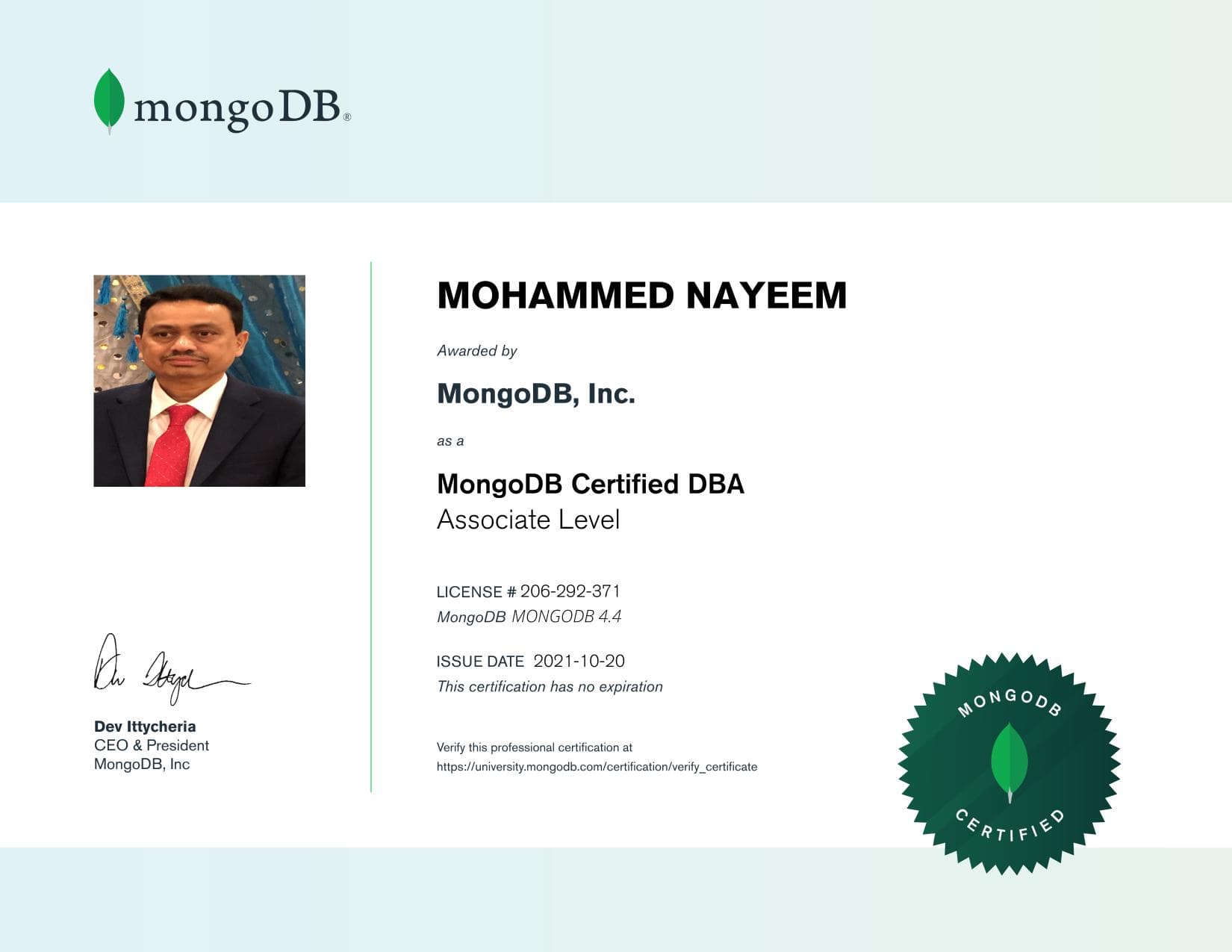 Certificate for 206292371