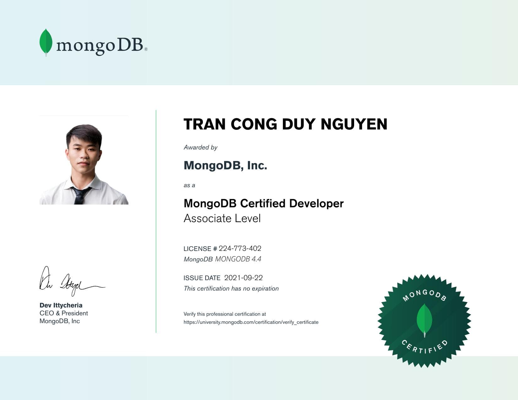 Certificate for 224773402
