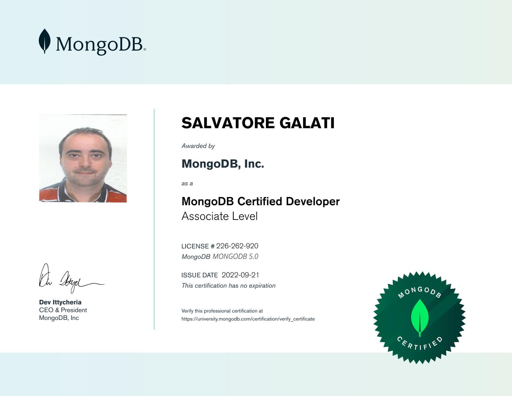 Certificate for 226262920