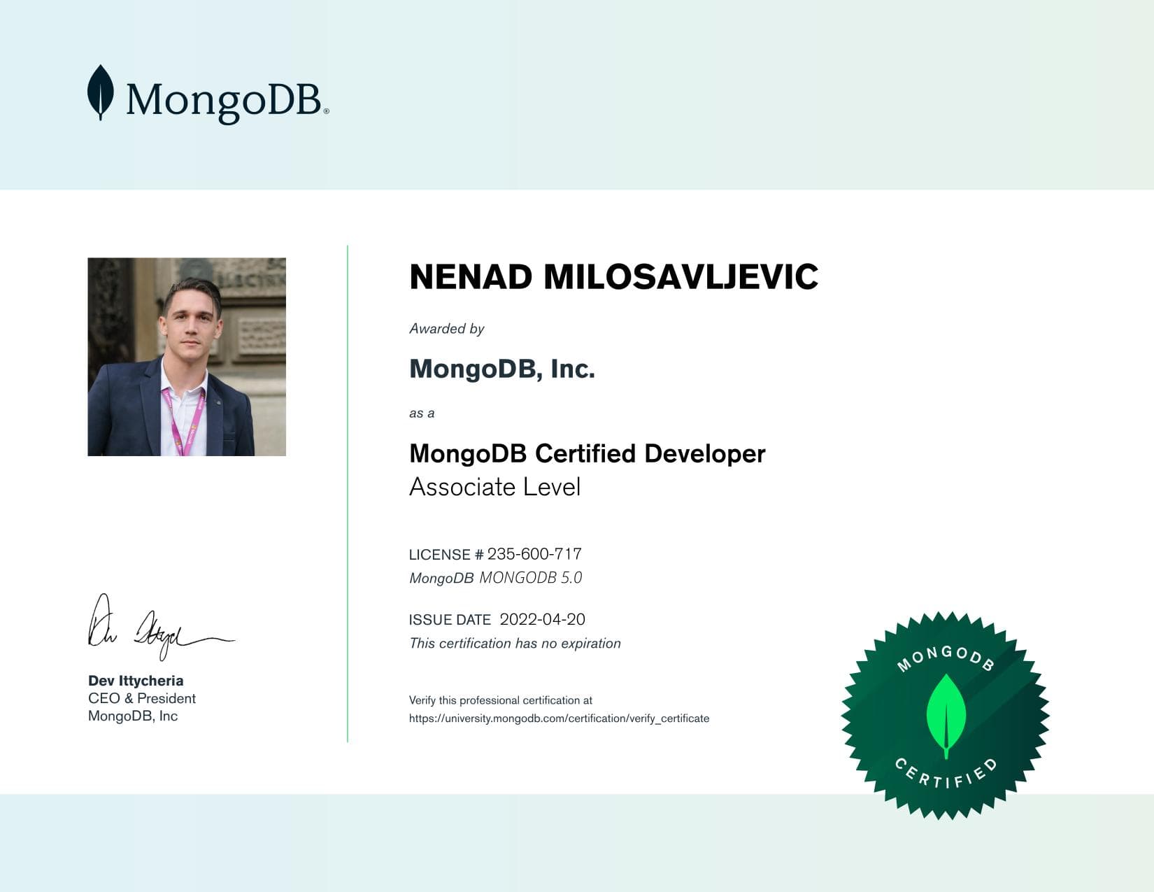 Certificate for 235600717