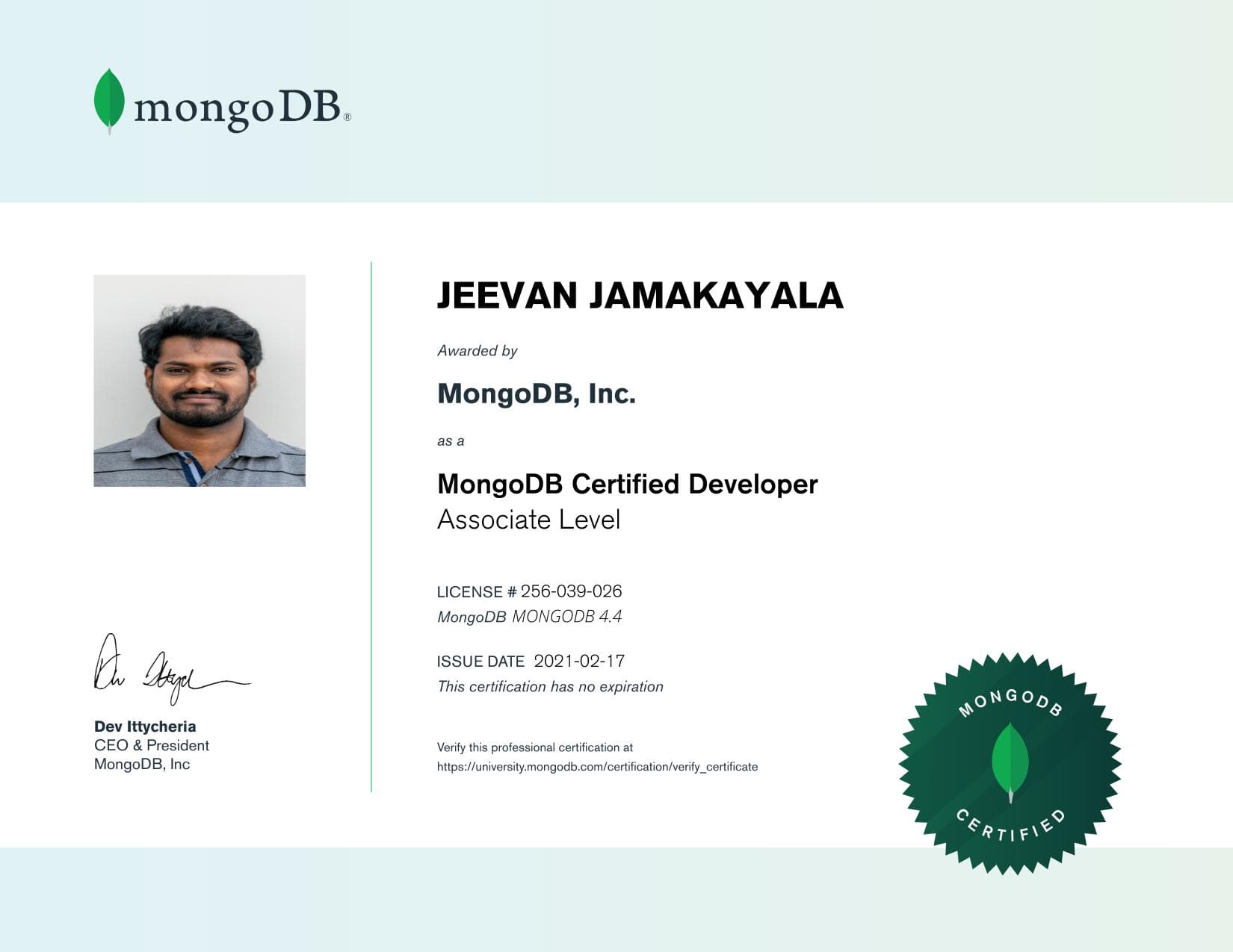 Certificate for 256039026