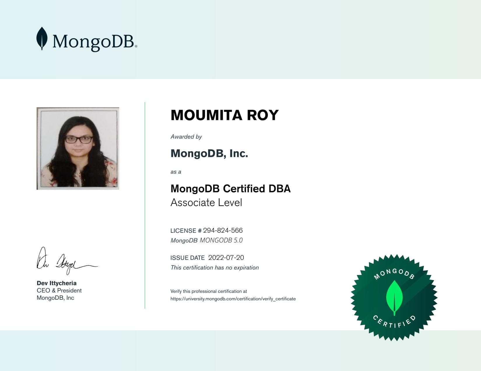 Certificate for 294824566