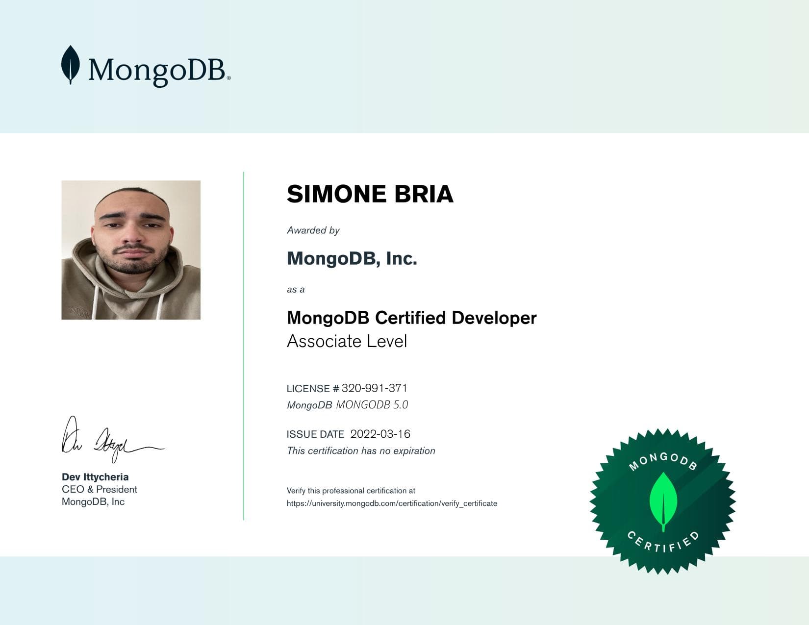 Certificate for 320991371