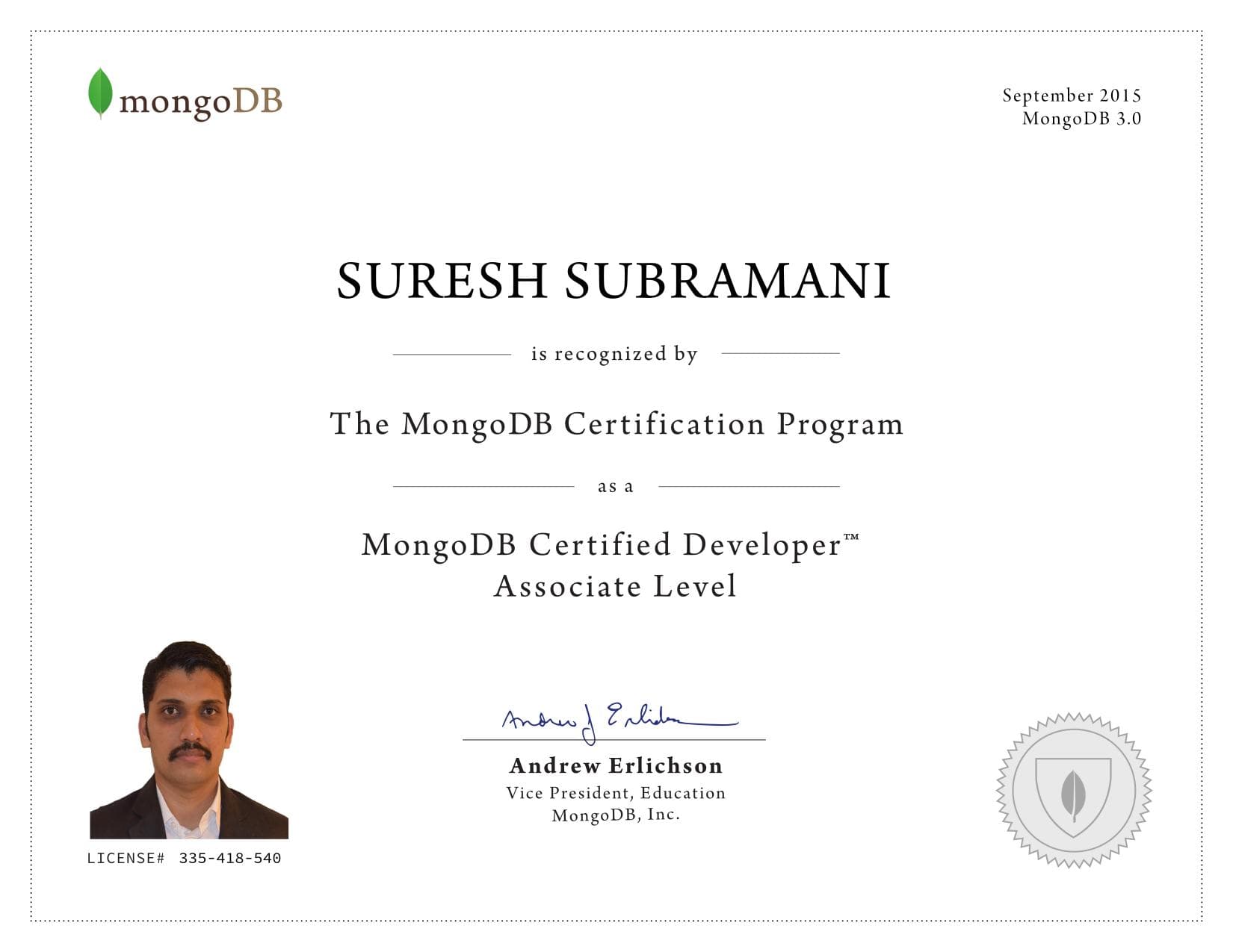 Certificate for 335418540