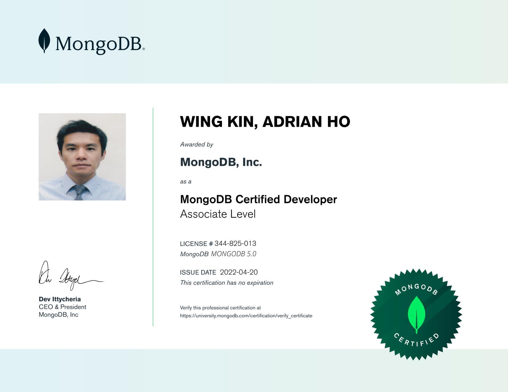 Certificate for 344825013