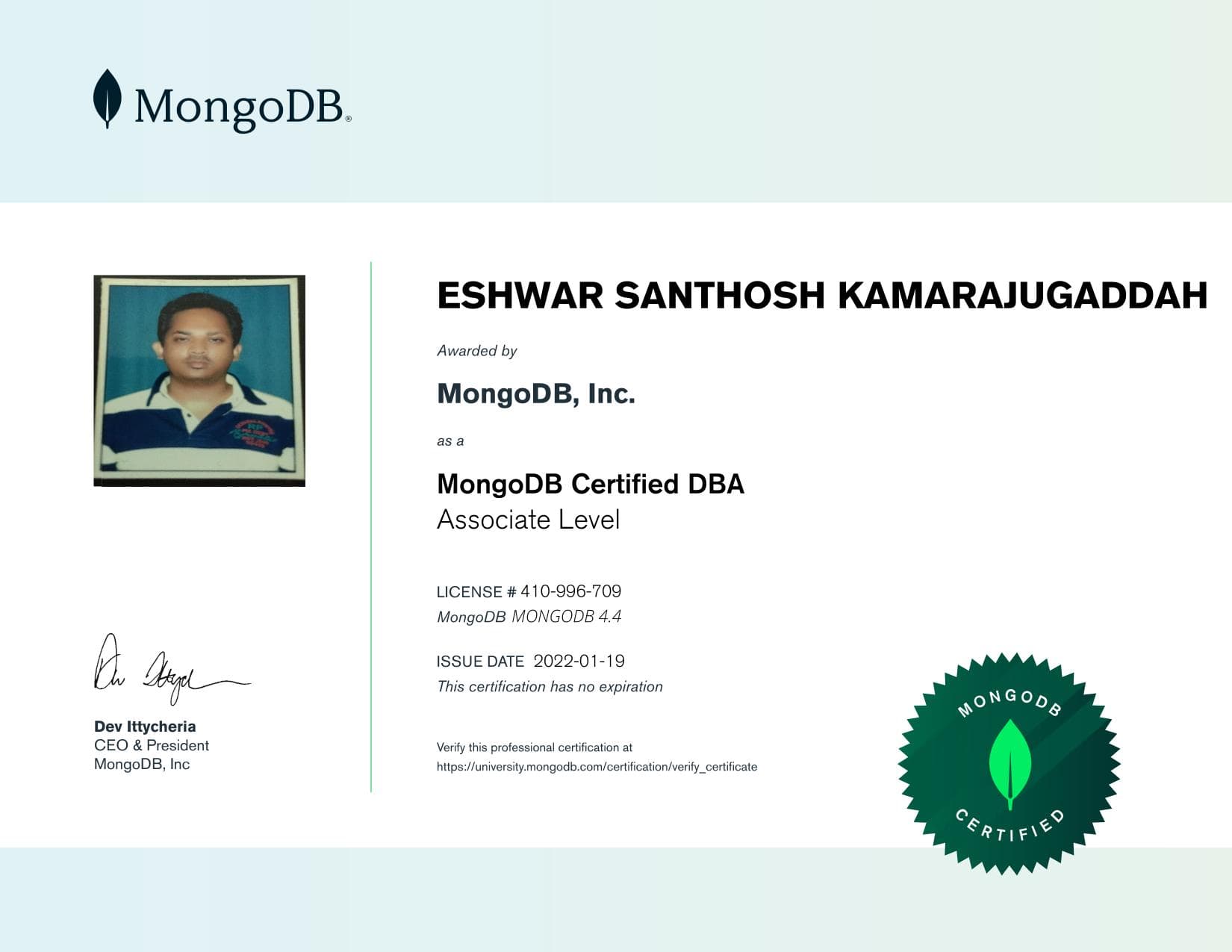 Certificate for 410996709