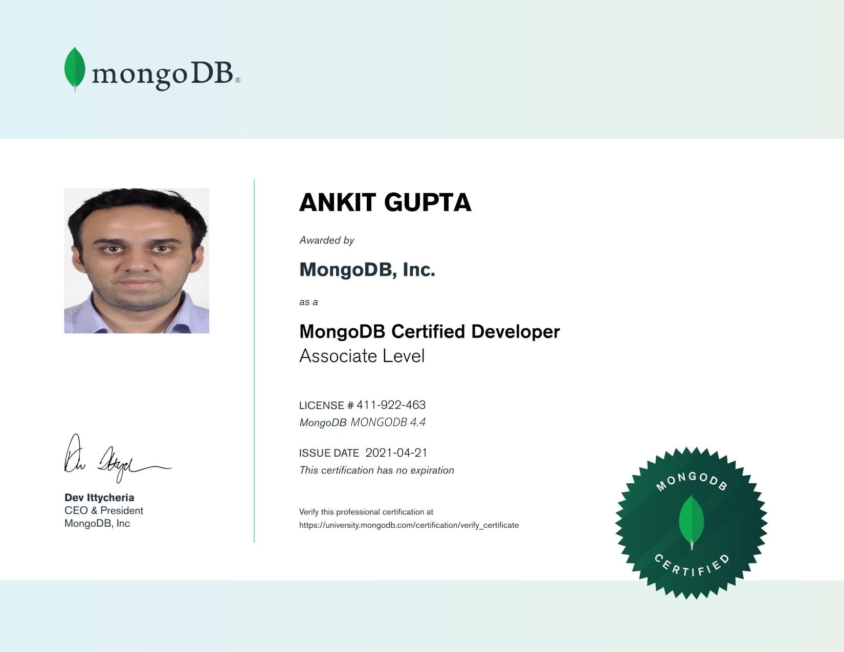 Certificate for 411922463