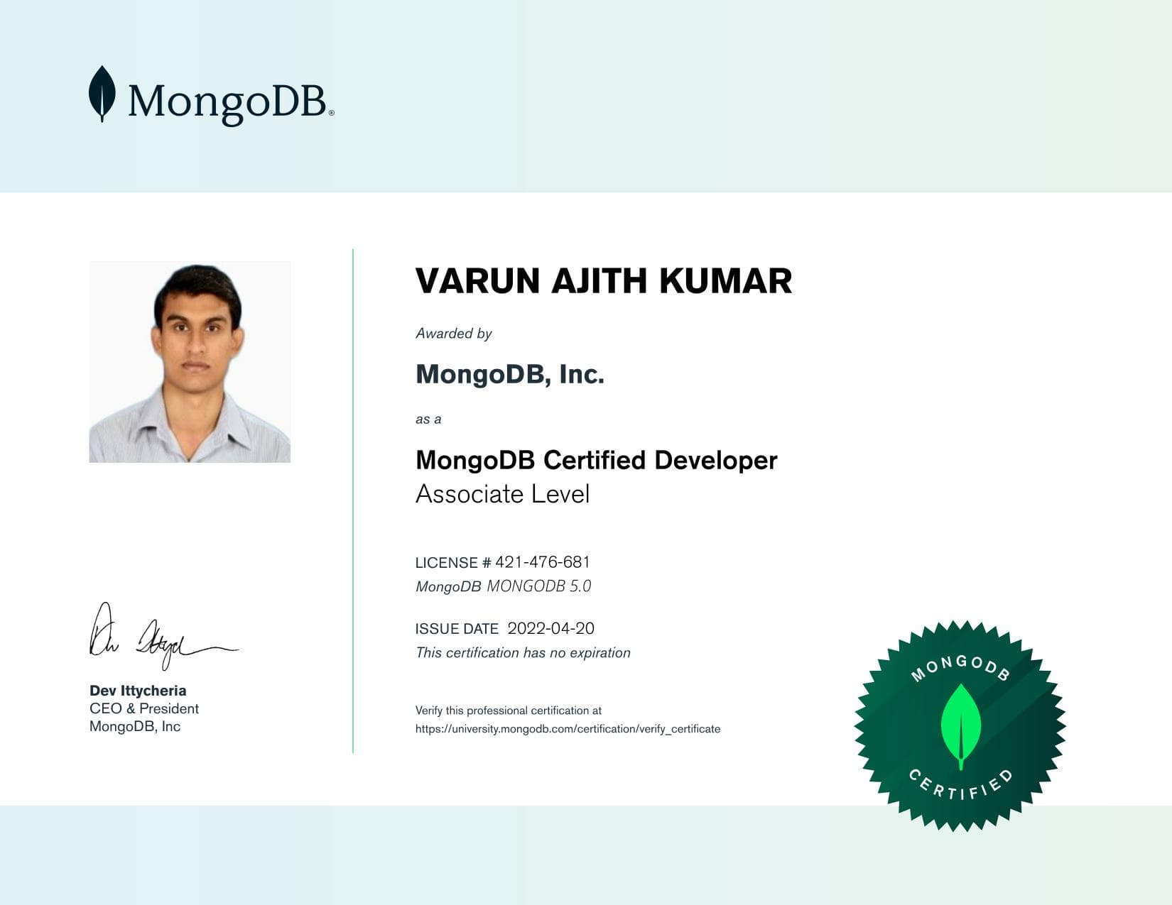 Certificate for 421476681