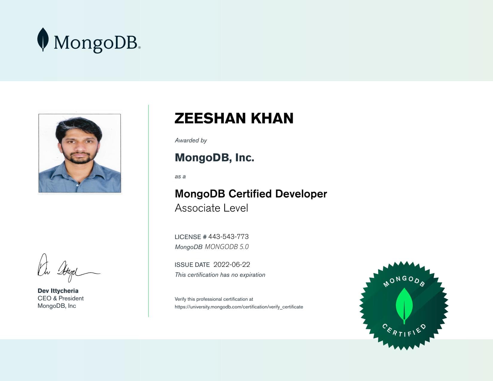 Certificate for 443543773