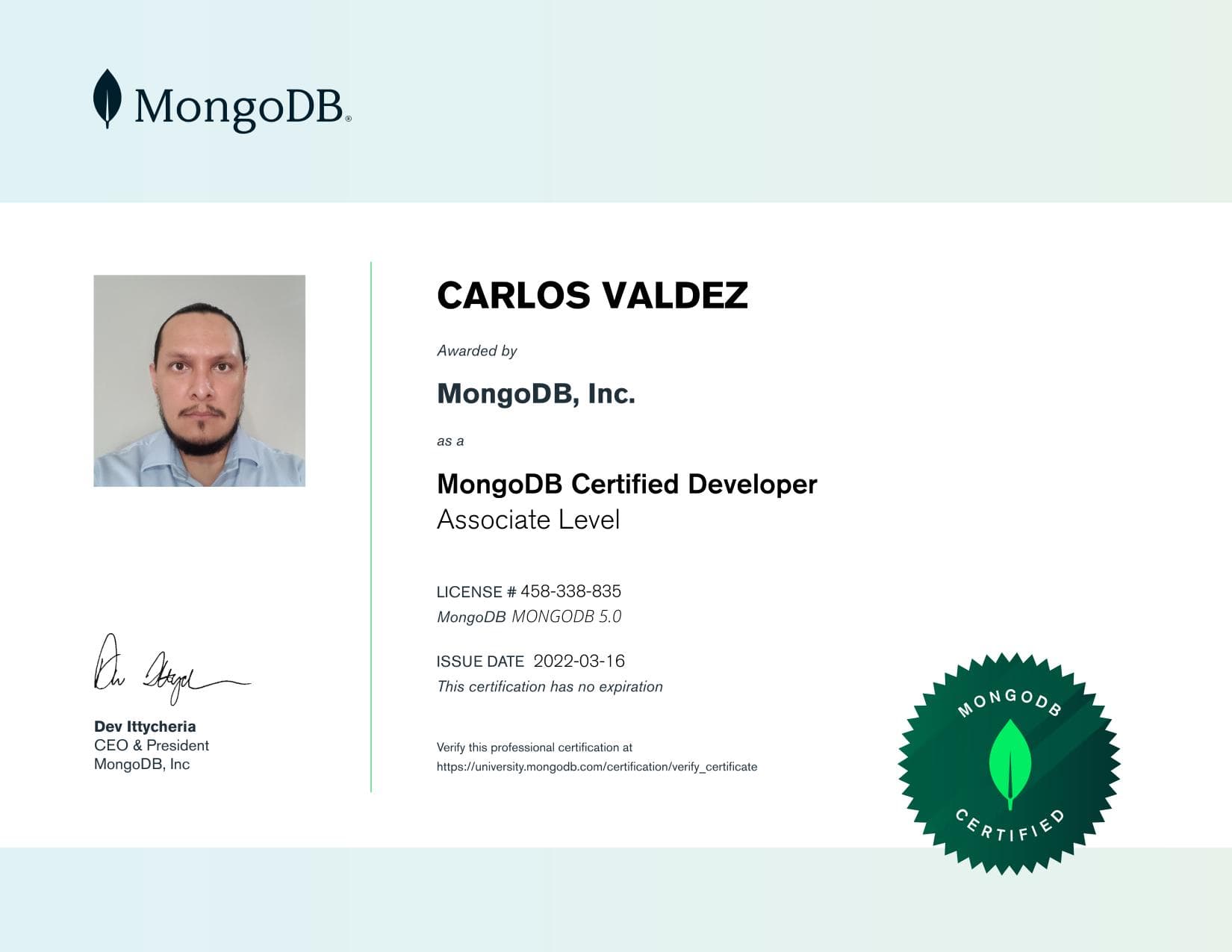 Certificate for 458338835