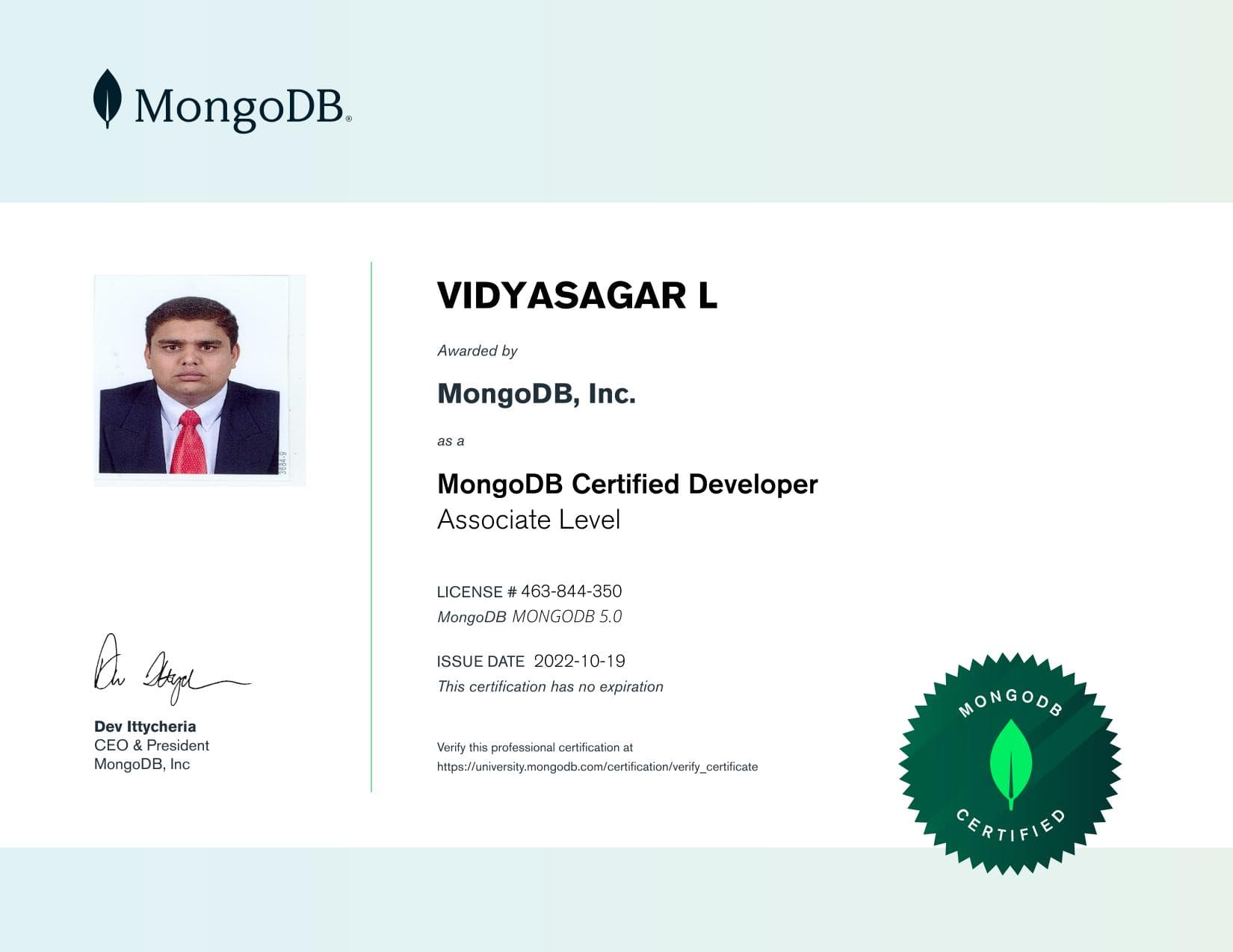 Certificate for 463844350