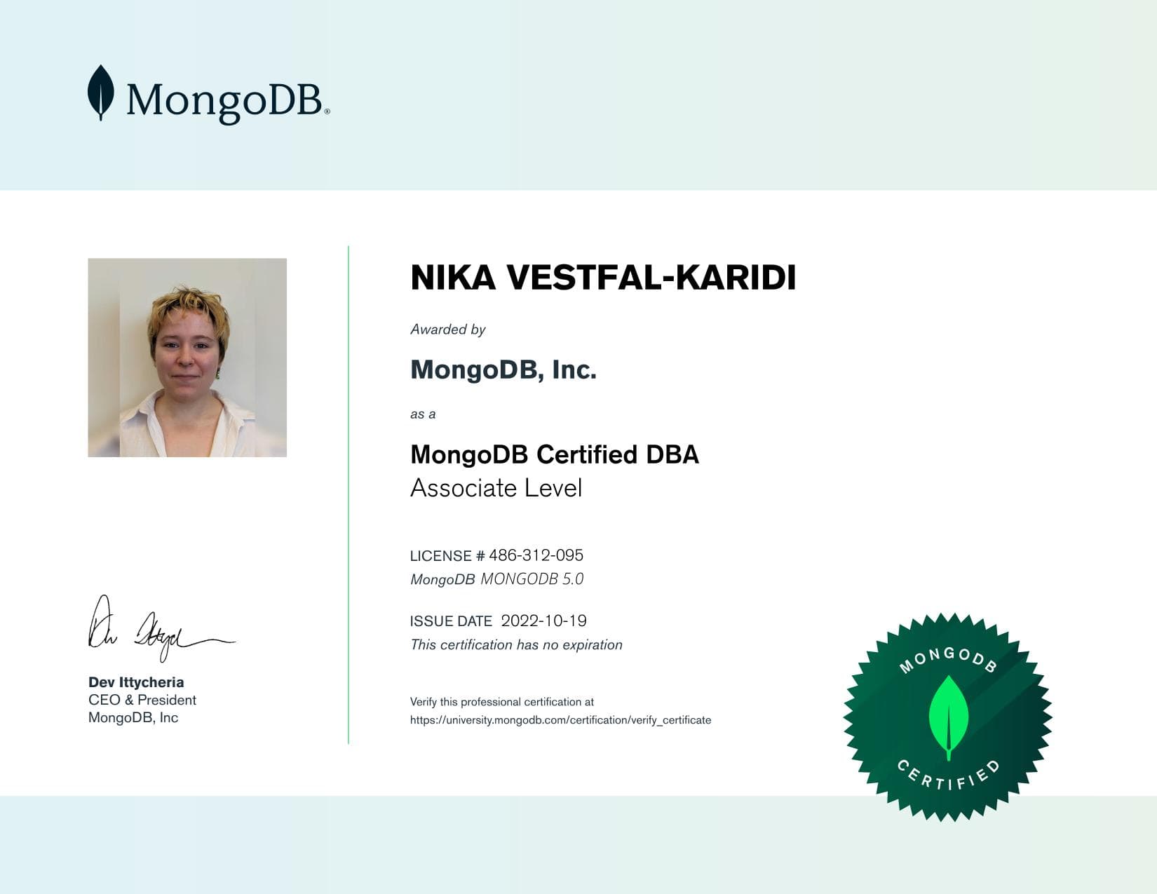 Certificate for 486312095
