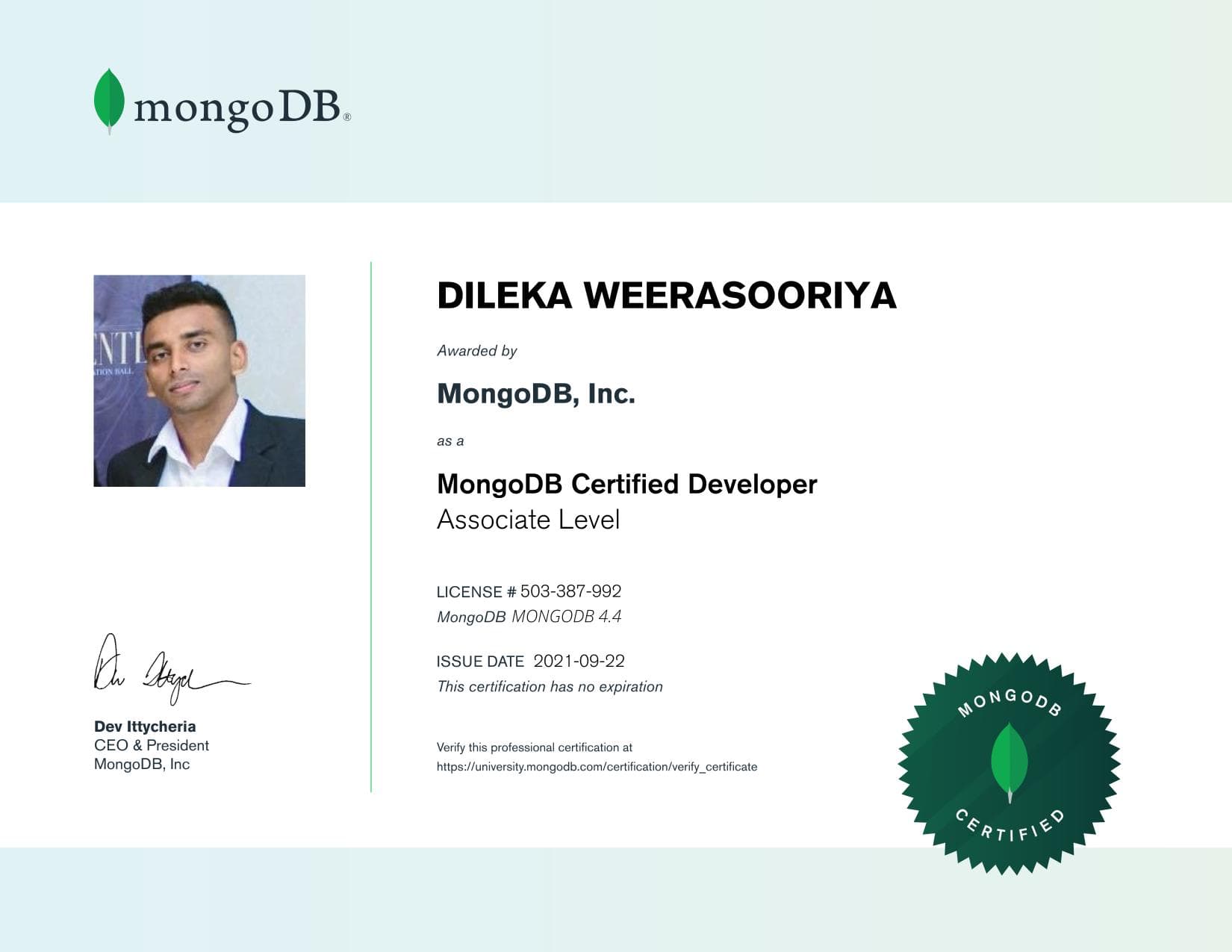 Certificate for 503387992