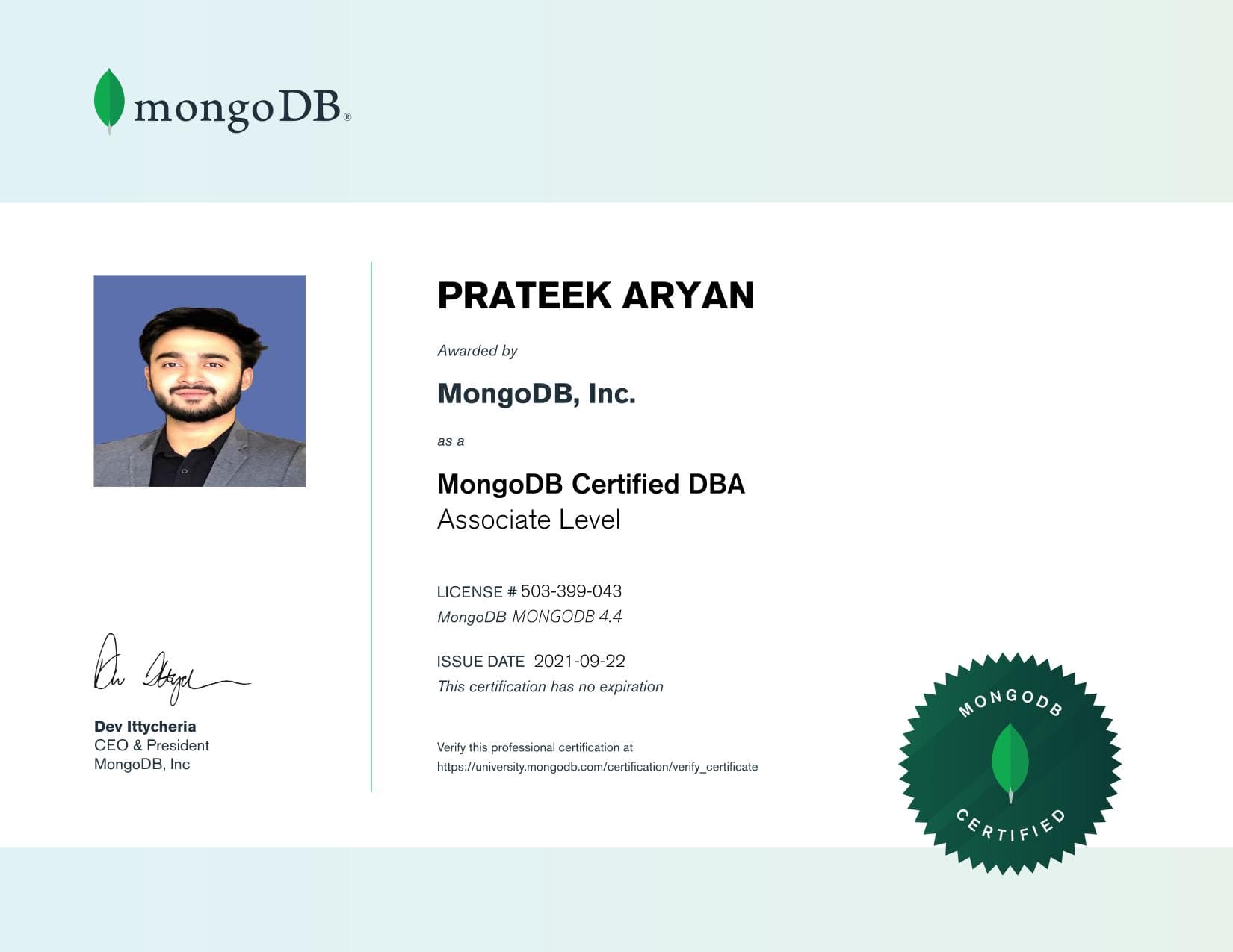 Certificate for 503399043
