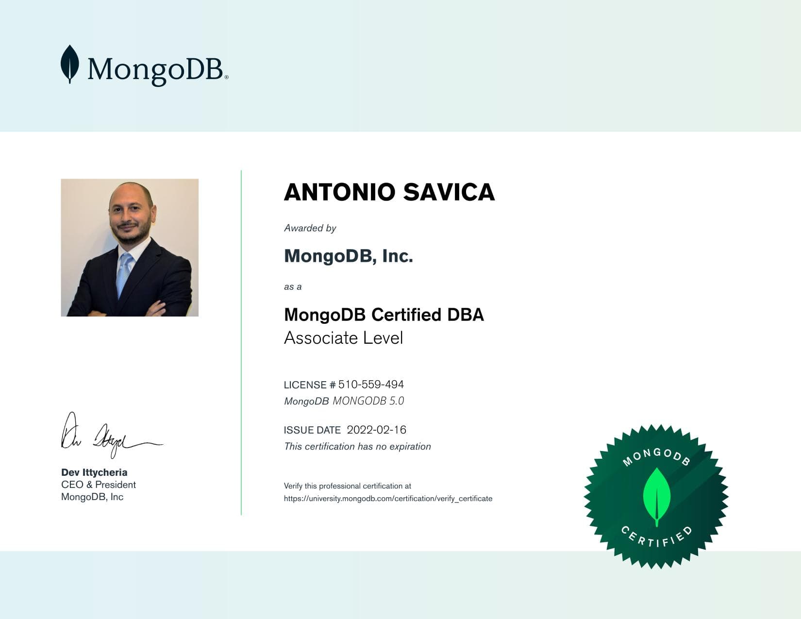 Certificate for 510559494