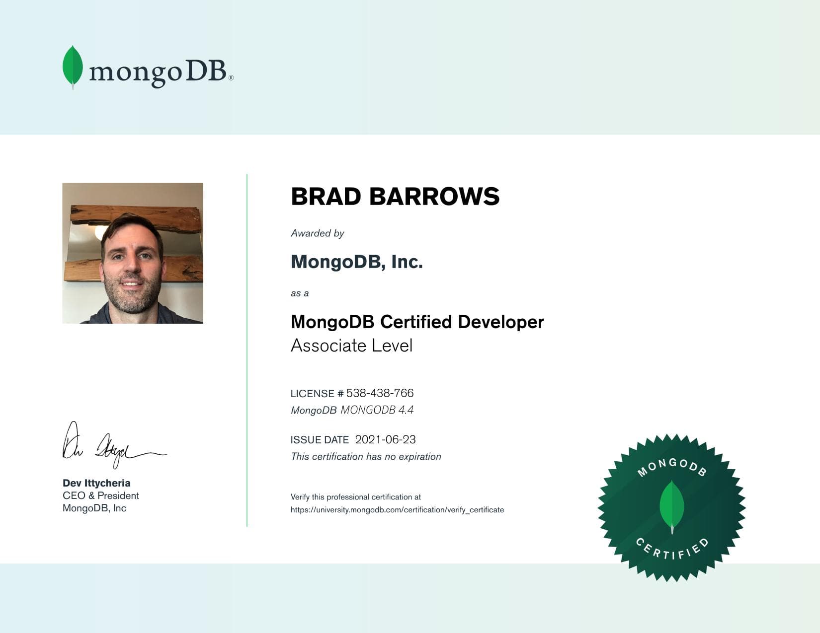 Certificate for 538438766