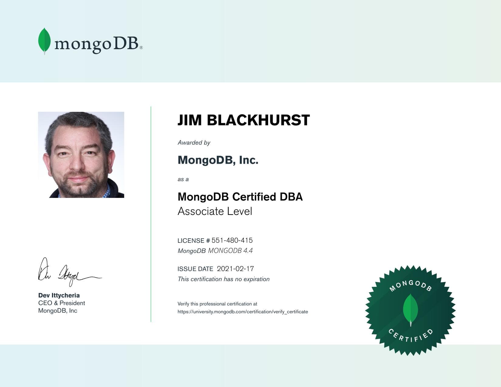 Certificate for 551480415