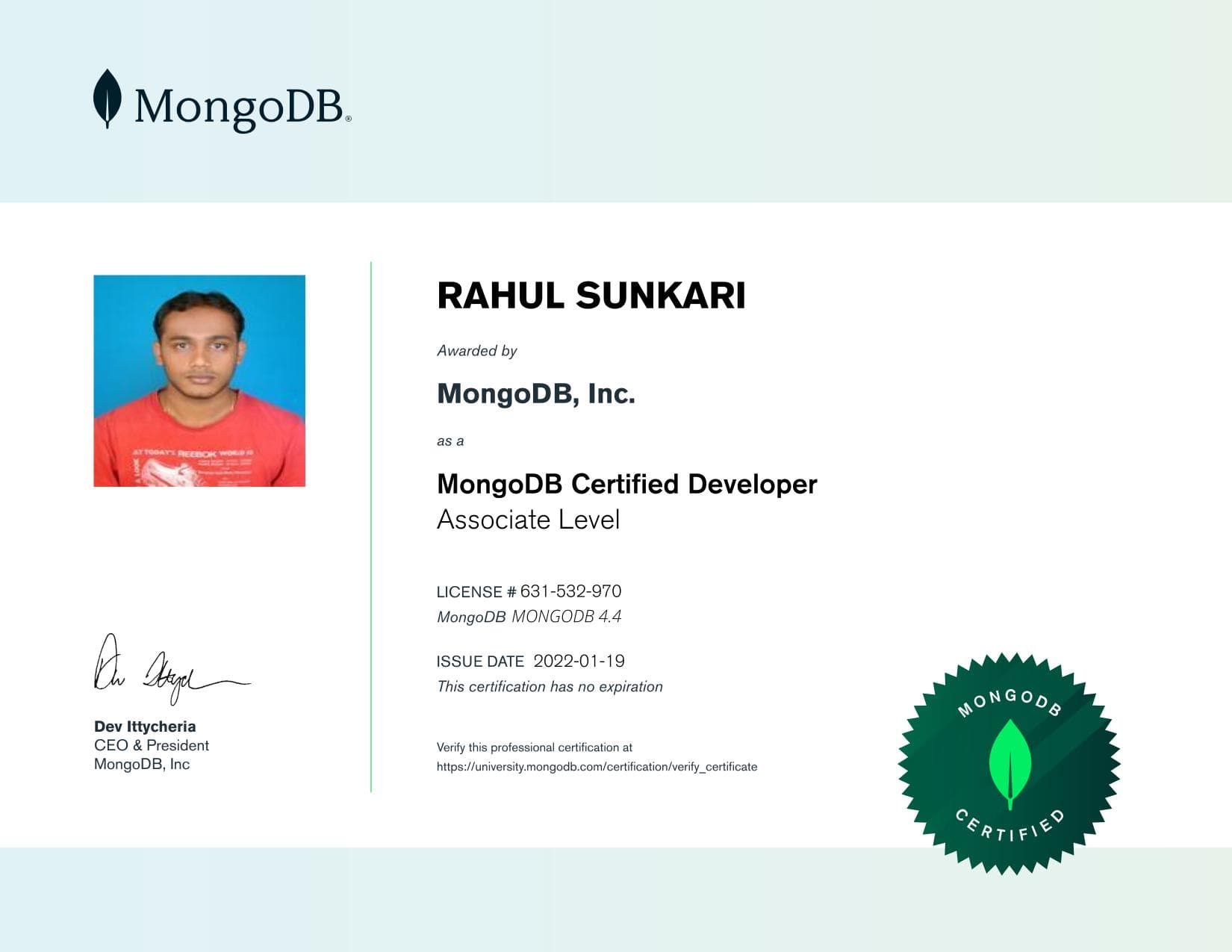 Certificate for 631532970