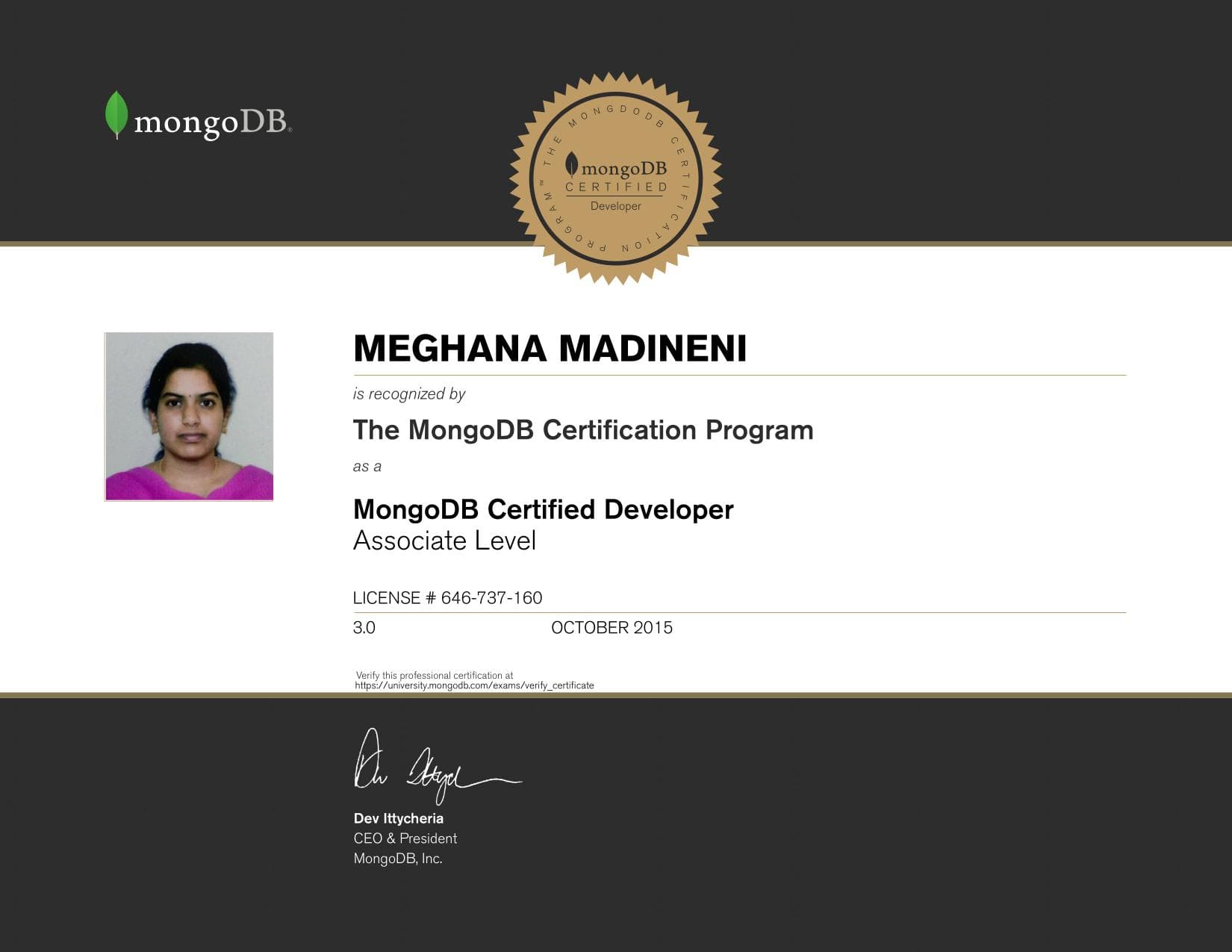 Certificate for 646737160