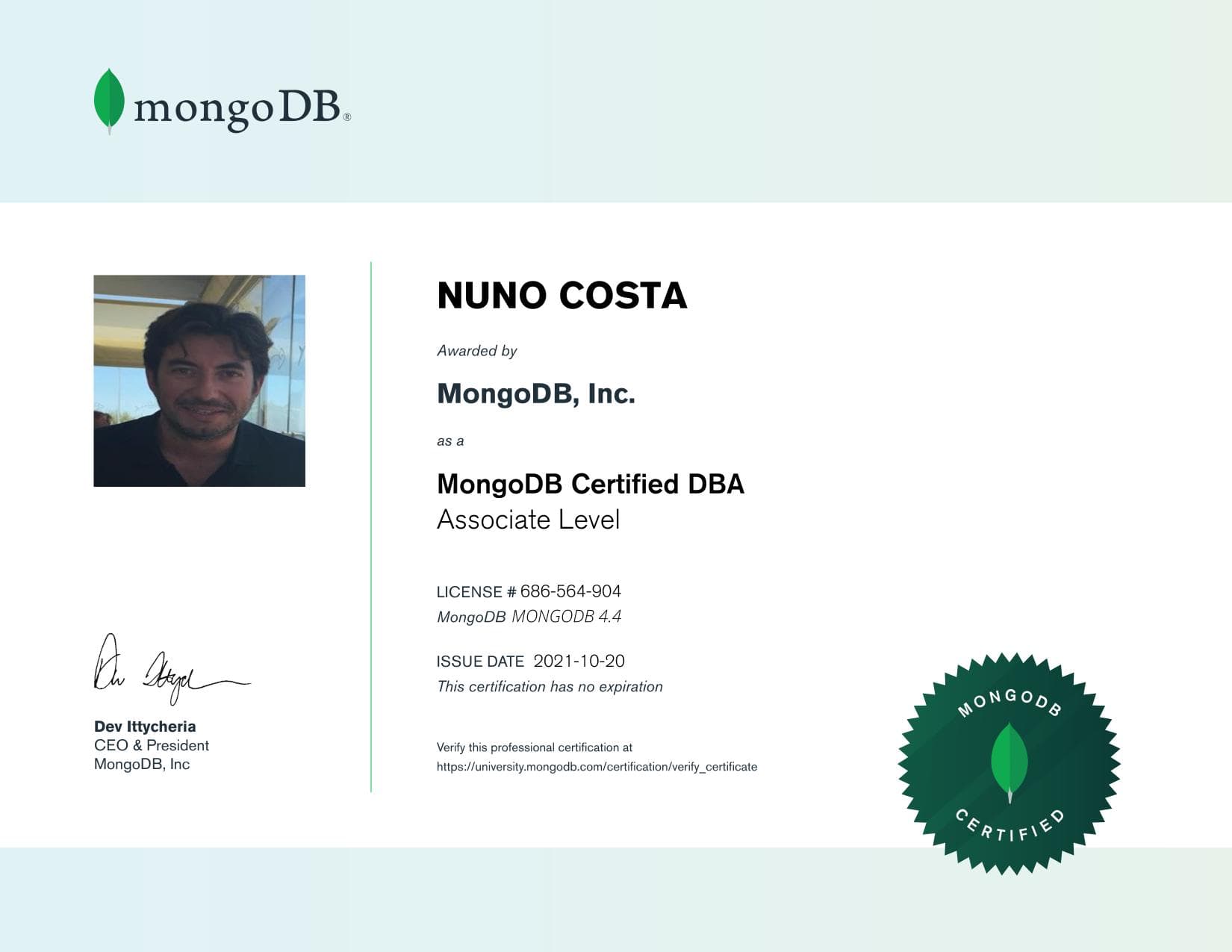 Certificate for 686564904
